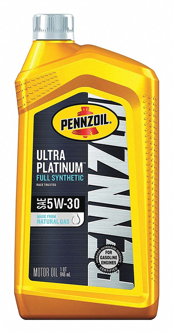 PENNZOIL Full Synthetic, Engine Oil, 1 qt, 5W30, For Use With Automotive Engines 33GR17