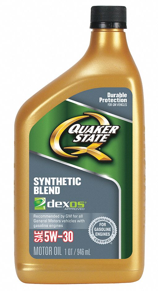 Engine Oil: 1 qt Size, Bottle, 5W-30, Amber/Brown, Synthetic Blend