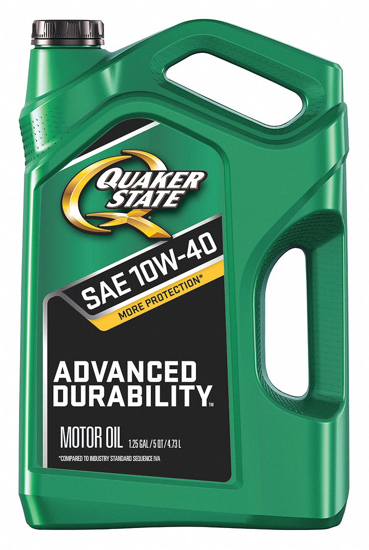 Engine Oil: 5 qt Size, Bottle, 10W-40, Amber/Brown, Conventional