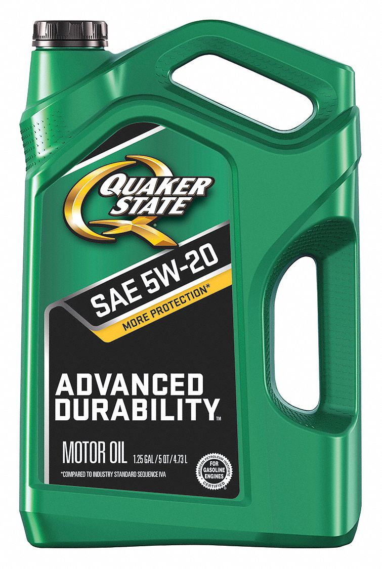 Engine Oil: 5 qt Size, Bottle, 5W-20, Amber/Brown, Conventional