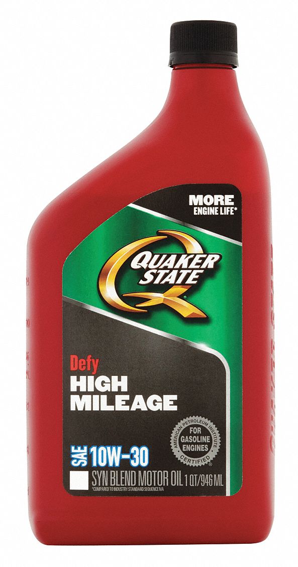 Engine Oil: 1 qt Size, Bottle, 10W-30, Amber/Brown, Synthetic Blend