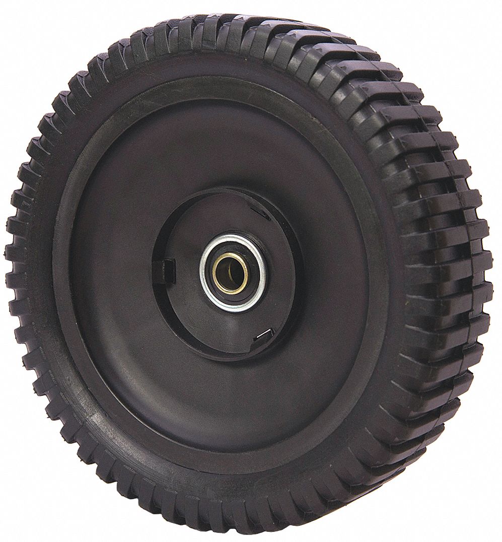Wheel 8 x 2, Black, with New Dust Cover: Fits American Yard Products Brand