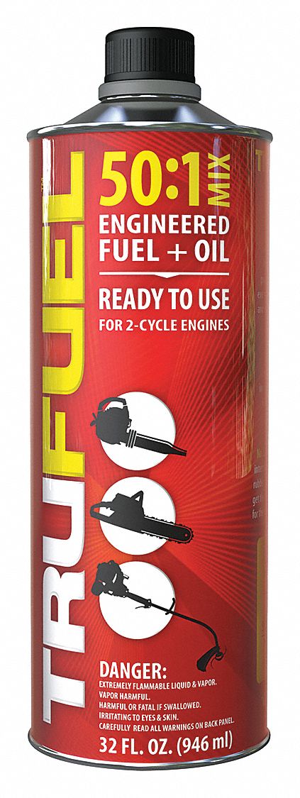 Trufuel 50 to 1, 2 Cycle Mix: 50:1, 1 qt Container Size, Can, 2-Cycle