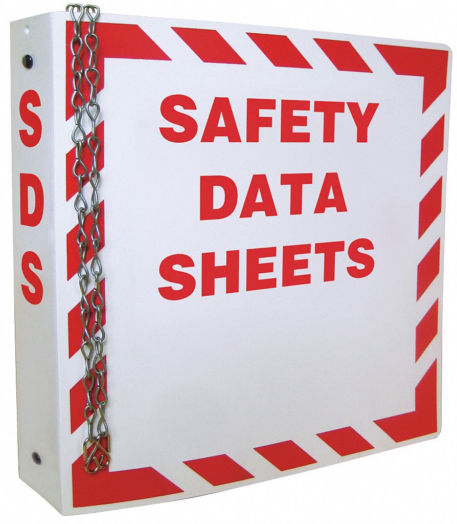 GRAINGER APPROVED Safety Data Sheets Binder, English, Includes 37-1/2 ...