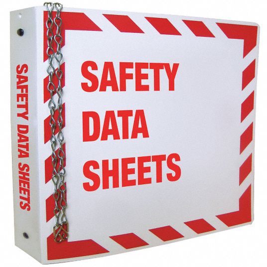 GRAINGER APPROVED Safety Data Sheets Binder, English, Includes 37-1/2 ...