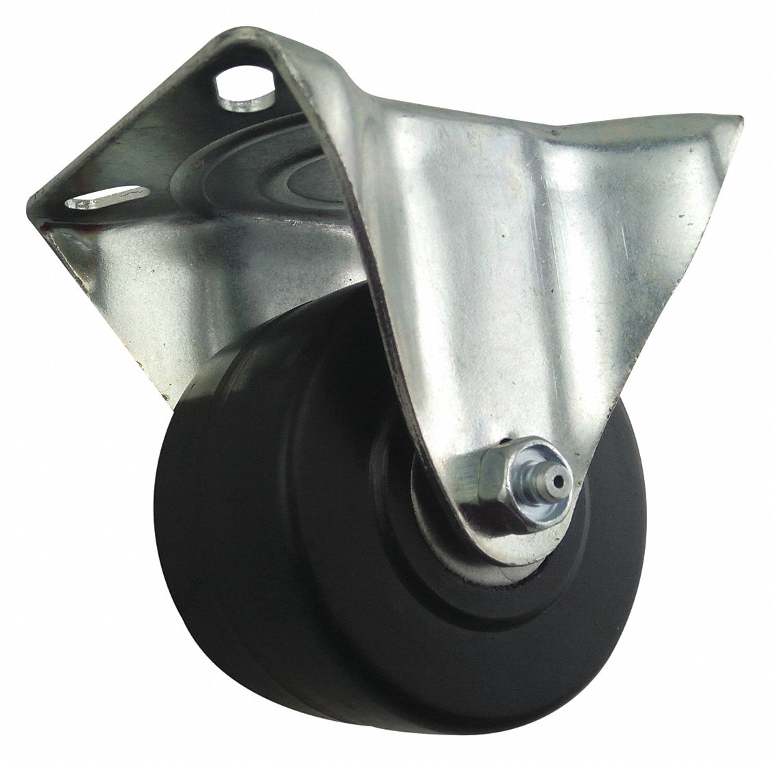 GRAINGER APPROVED LowProfile Standard Plate Caster, Rigid, Phenolic