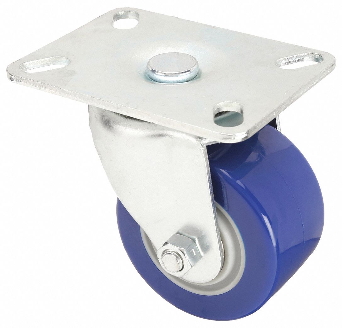 3 in Wheel Dia., 450 lb, Low-Profile Standard Plate Caster - 33H701 ...