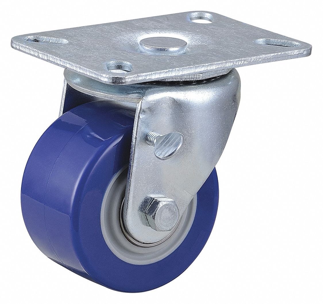 3 in Wheel Dia., 450 lb, Plate Caster - 33H702|33H702 - Grainger