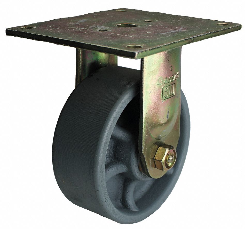 GRAINGER APPROVED Rigid Plate Caster, 1200 lb., Plate Type D 33H854