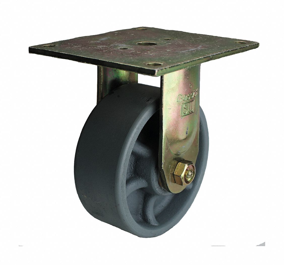 COLSON Rigid Plate Caster, Plate Type D, Black 33H842932CA05201R