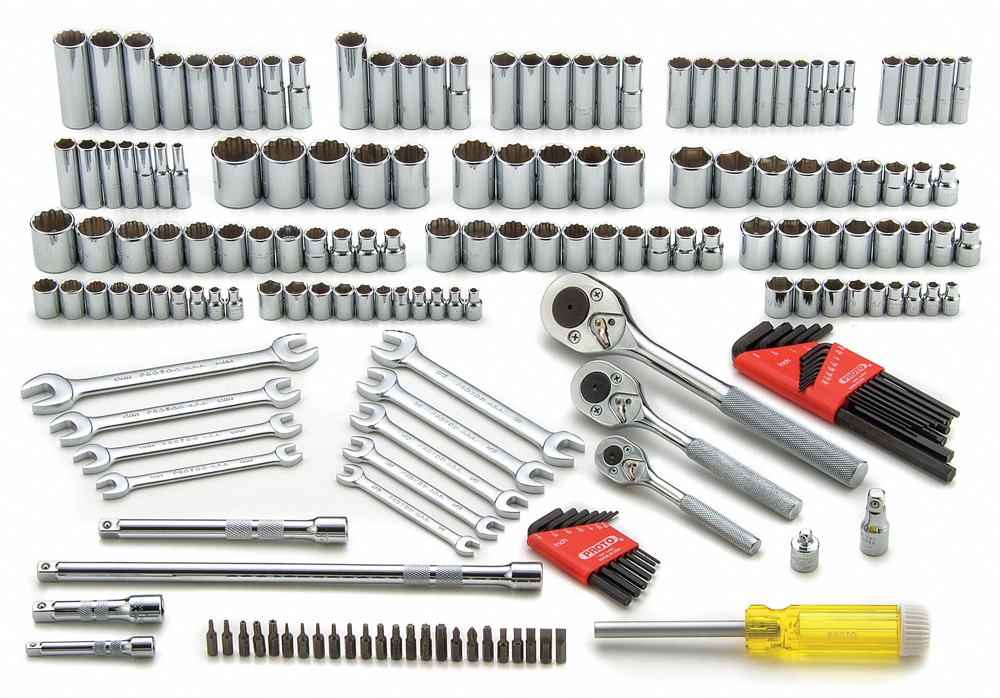 SOCKET WRENCH SET,1/4,3/8,1/2IN,184PC