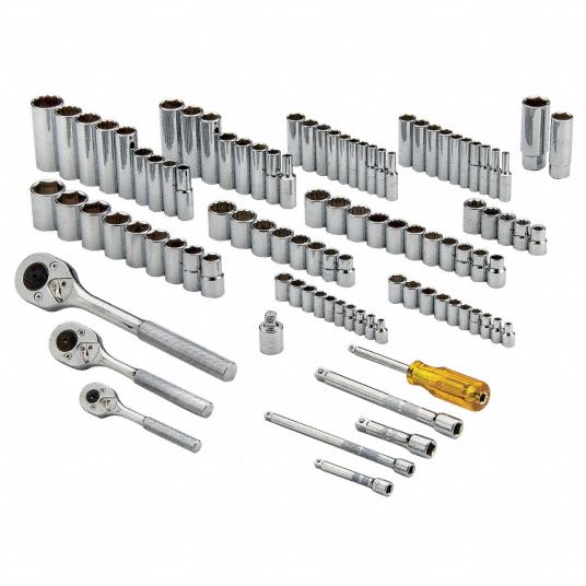 1/4+3/8+1/2 Socket set, 179 pcs, Sets Mixt, Sockets, Hand tools  catalogue, Products