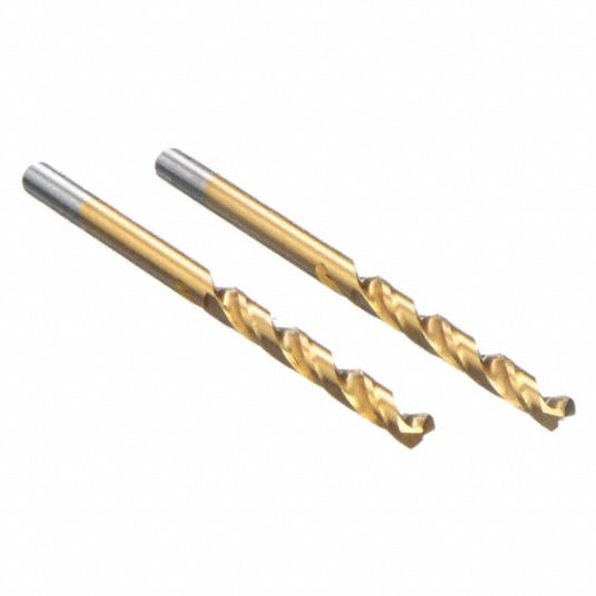 DEWALT, 1/8 in Drill Bit Size, 1 5/8 in Flute Lg, Round Shank Drill Bit ...