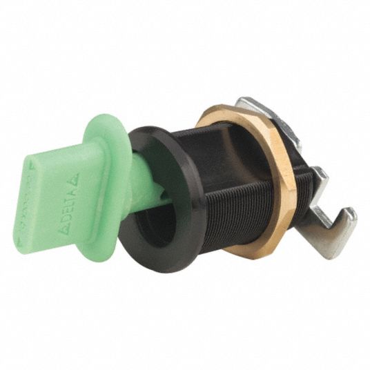 DELTA LOCK Interchangeable Core Keyed Cam Lock, Keyed Different, For