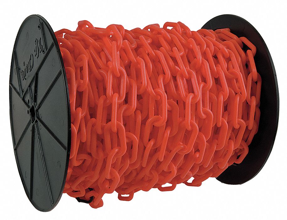 MR. CHAIN Plastic Chain, 1-1/2In x 200 ft., Red - 33HF98|30105 - Grainger