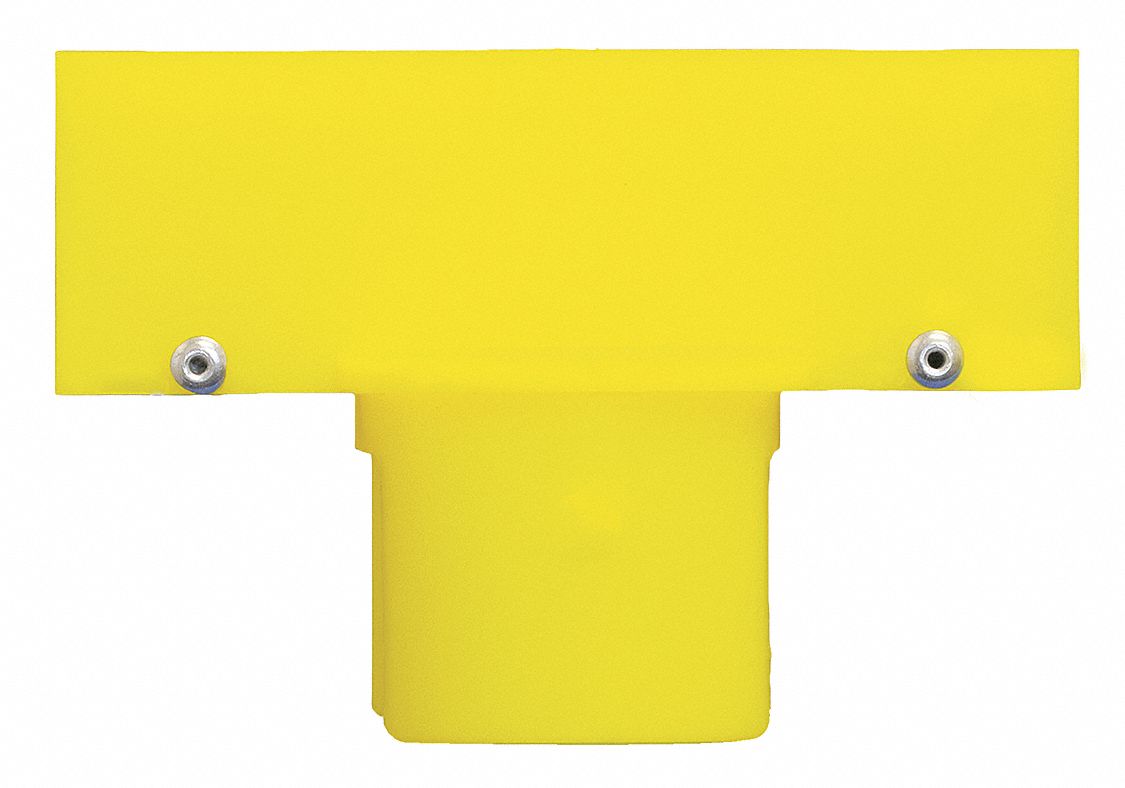 SIGN ADAPTER,HDPE,YELLOW,2IN,PK6