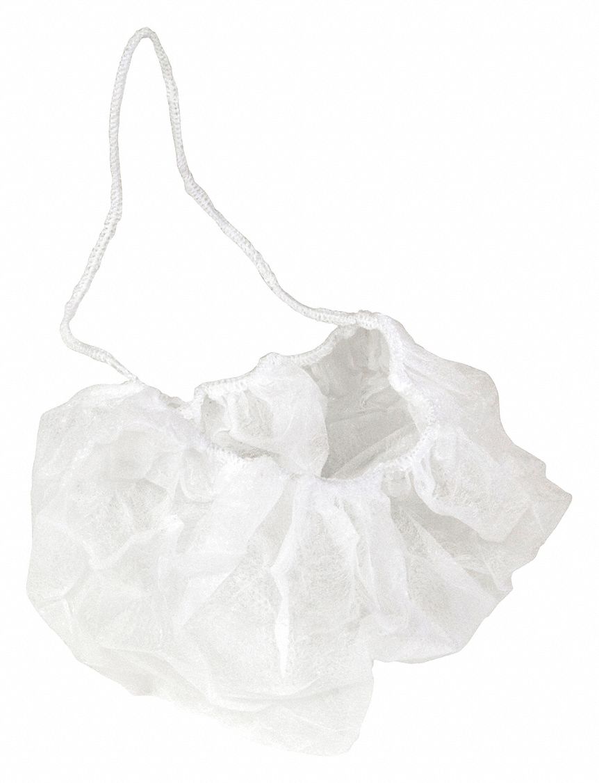 Beard Cover: Gen Use, Polypropylene, White, Universal, Box, 1, 000 PK