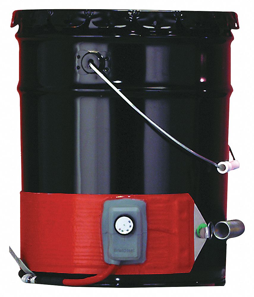 BAND DRUM HEATER, 50 ° F TO -160 ° F, 500W, 240V, USE W/ POLY/ST DRUM, 35 X 4 X 4 IN, 5 GAL, SILICONE