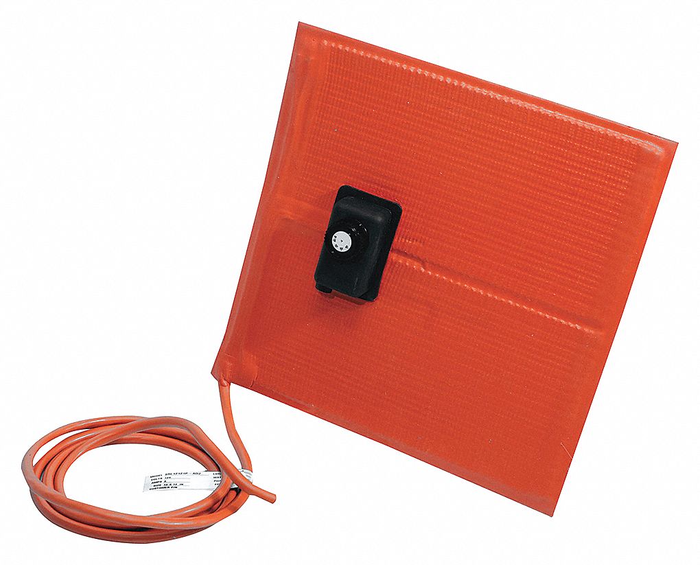 BRISKHEAT HEATER, CONTROL INCLUDED, 240 VOLT, 0.4 AMP, 10 71 ° C RANGE, 12 X 6 IN, SILICONE