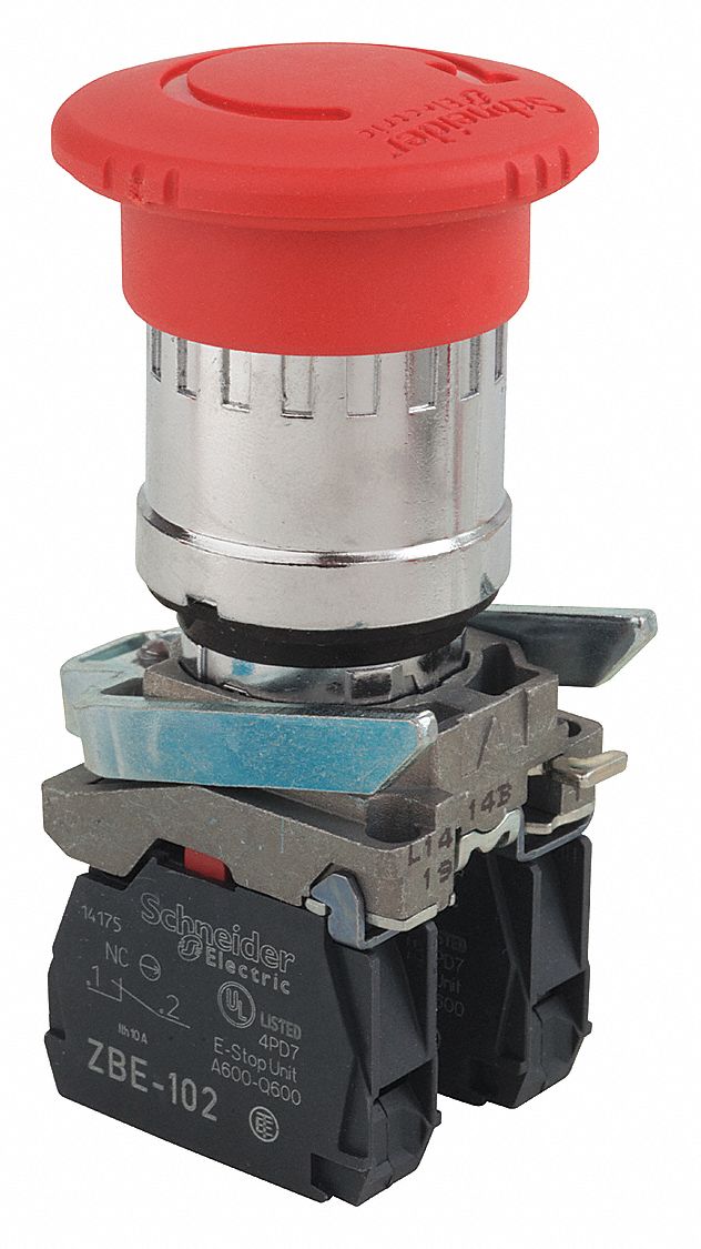 SCHNEIDER ELECTRIC, Non-Illuminated, Mushroom Head Profile