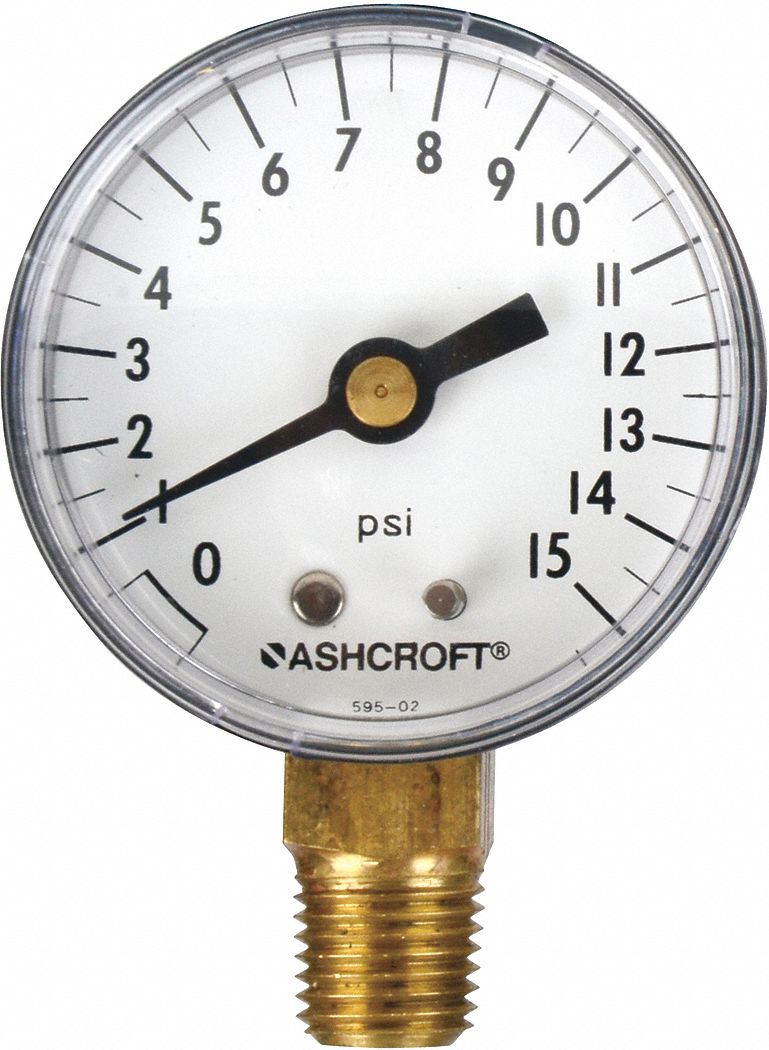 0 15 psi pressure gauge