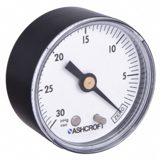 Ashcroft 30 To 0 In Hg 2 12 In Dial Industrial Vacuum Gauge