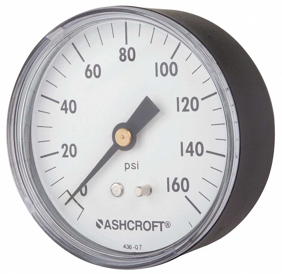 Ashcroft Pressure Gauge 2-1/2in 1/4in Npt 0-160psi 