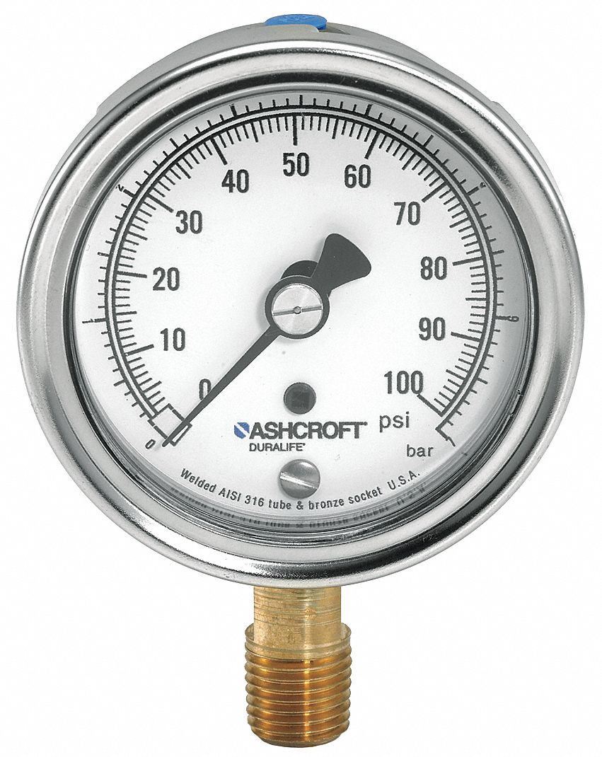 Gauge,Compound,30in Hg VAC-0/15psi,304SS