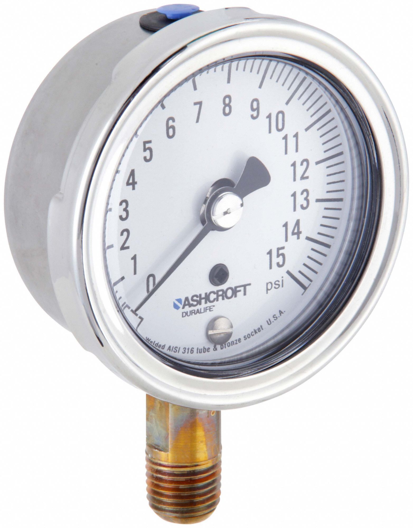 MANOMETRE,0-15 LB/PO2,1 POURCENT