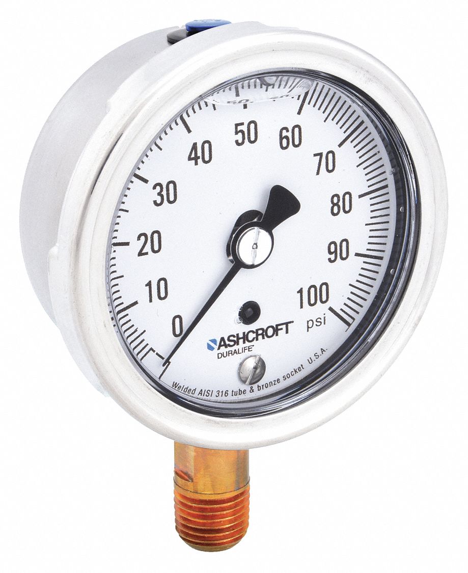 GAUGE,PRESSURE,0 TO 100 PSI,1.5 PERCENT