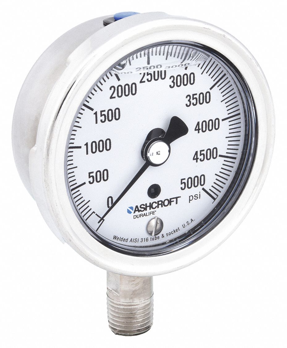 GAUGE,PRESSURE,0 TO 5000 PSI,1.5 PERCENT