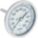DIAL THERMOMETER, 2.5 IN STEM L, 3 IN DIAL DIAMETER, 550 ° F MAXIMUM TEMPERATURE, 50 ° F MINIMUM TEMPERATURE