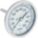 DIAL THERMOMETER,BIMETALLIC,2-1/2IN STEM