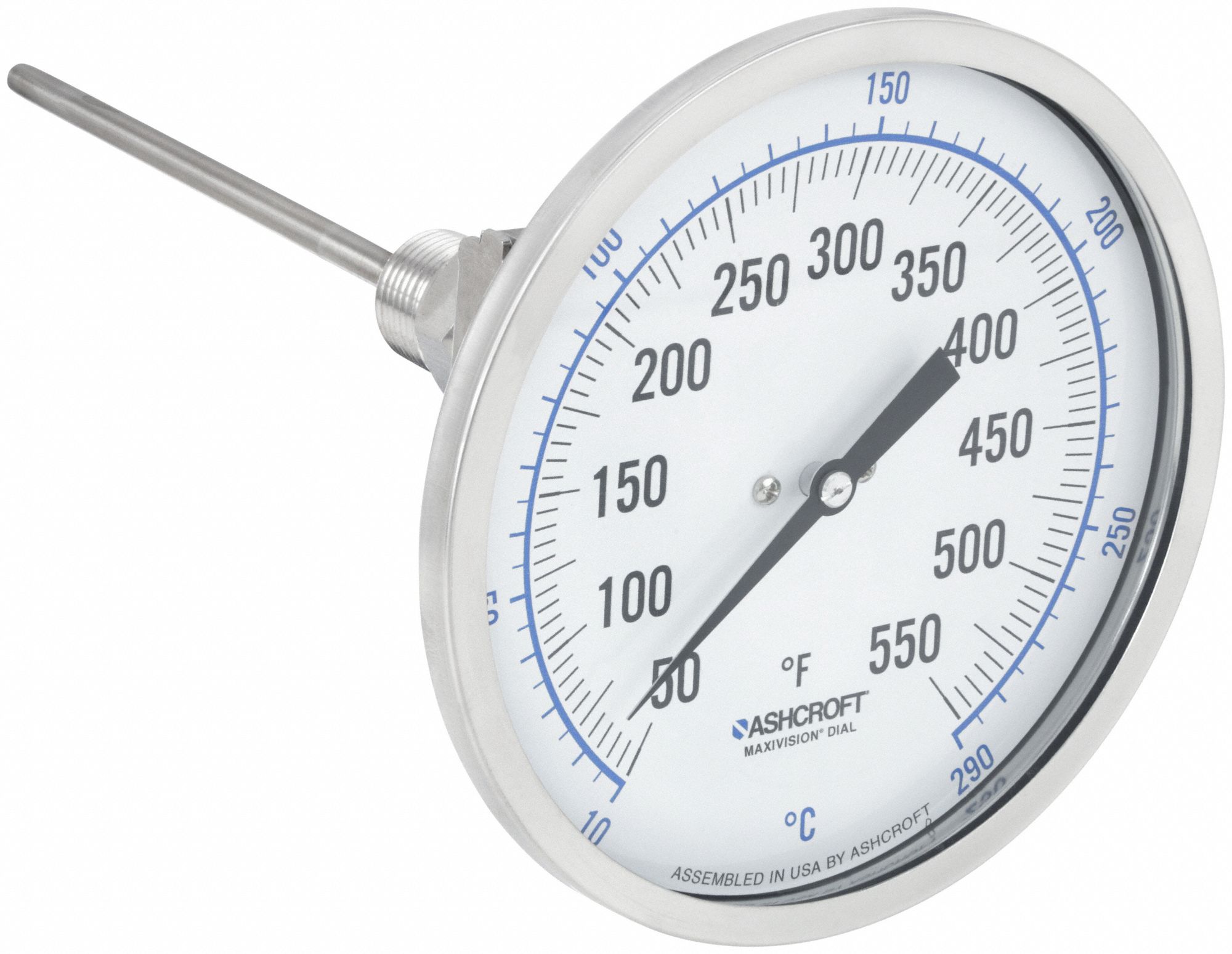 DIAL THERMOMETER,EVERY-ANGLE,6 IN STEM