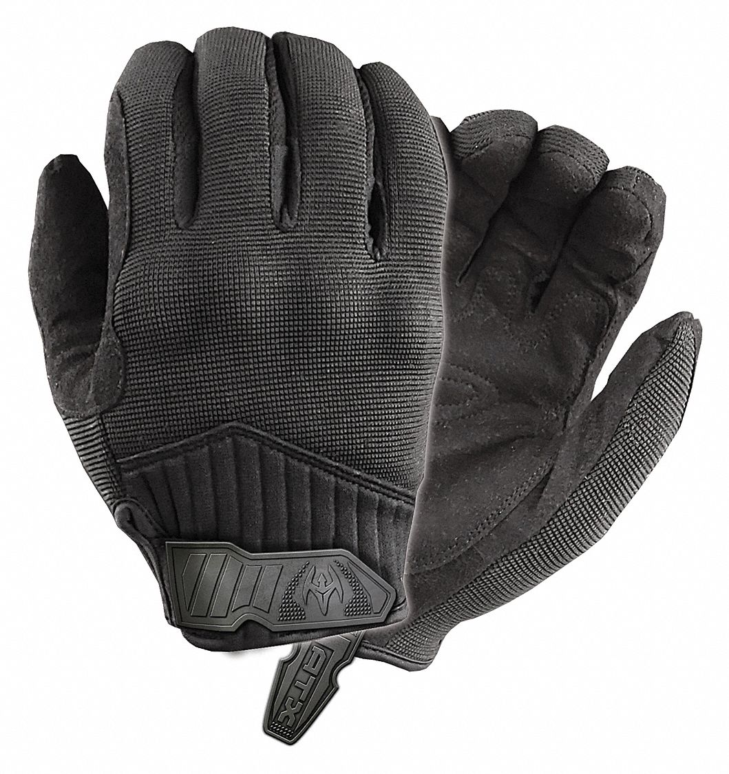 DAMASCUS Tactical Glove, Synthetic Leather Palm Material, 2XL, Black