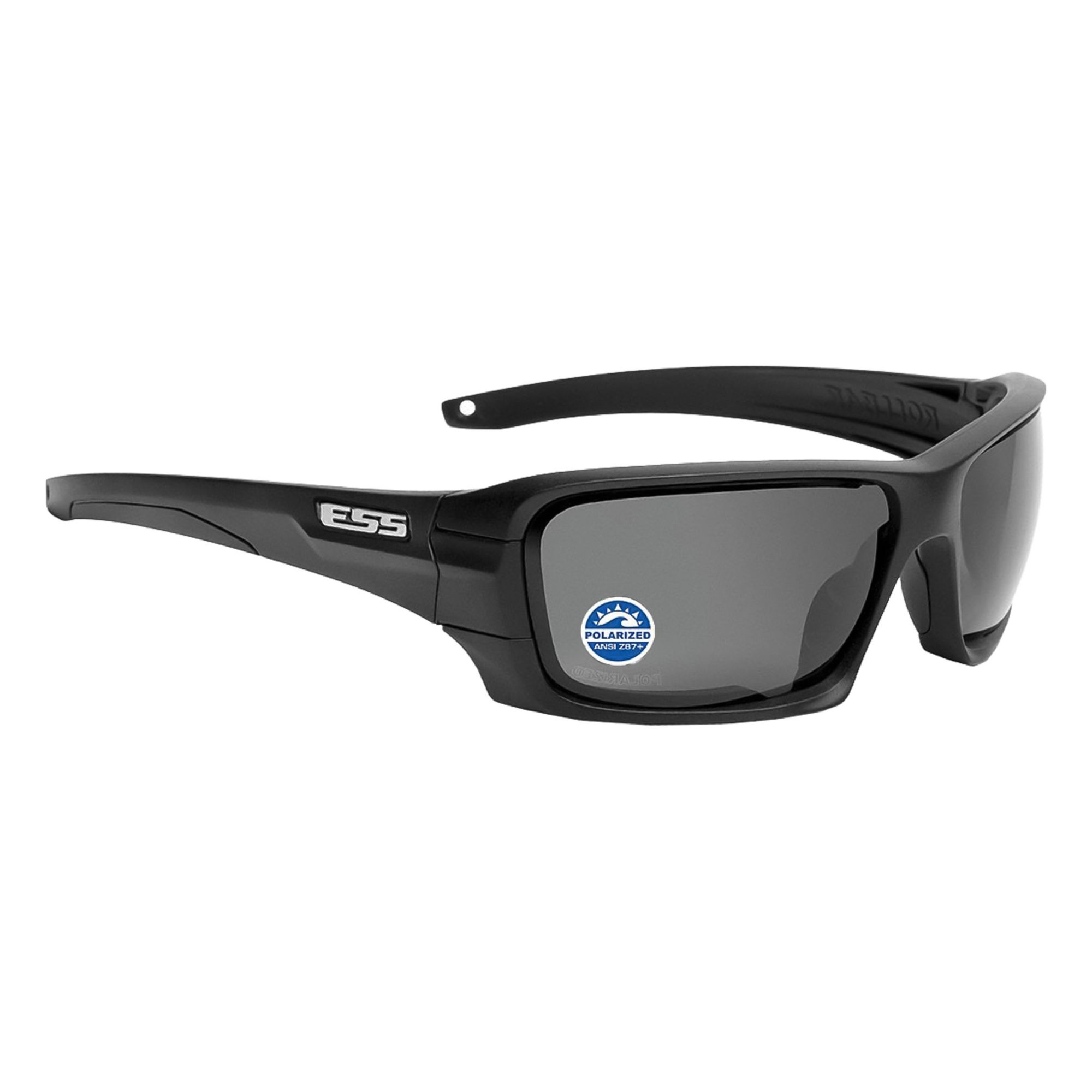 Safety Glasses: Gray Lens Color, Full-Frame, Black Frame Color, ROLLBAR(TM)