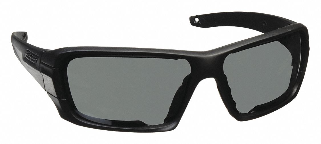 Safety Glasses: Gray Lens Color, Full-Frame, Anti-Fog/Chemical-Resistant/Scratch-Resistant