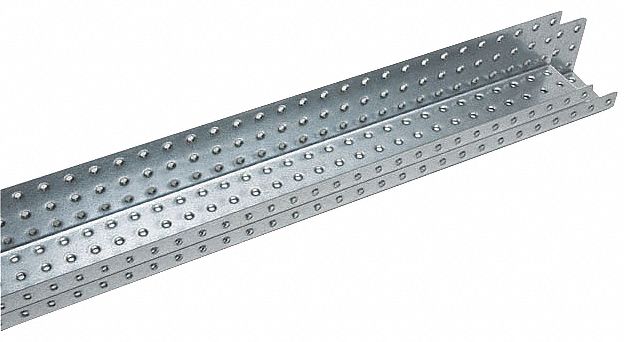 Shelf: For Round Pegboard Hole Shape, 32 in x 3 in x 5 in, Steel, Silver, Zinc-Plated