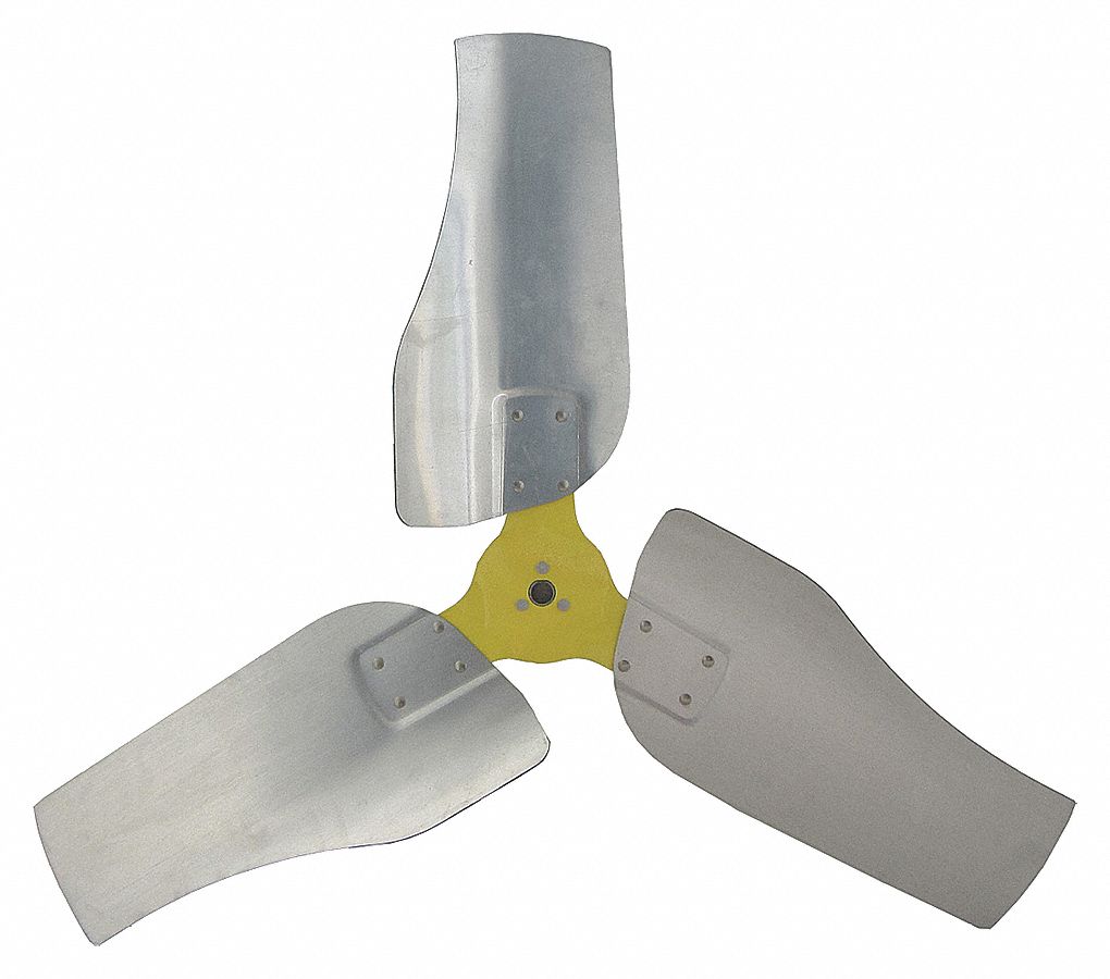 BLADE PROPELLER, 36 IN PROPELLER DIAMETER, ⅝ IN BORE DIAMETER, 3 BLADES, ALUMINUM