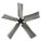 BLADE PROPELLER, 42 IN PROPELLER DIAMETER, 123/125 IN BORE DIAMETER, 5 BLADES, ALUMINUM