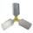 BLADE PROPELLER, 30 IN PROPELLER DIAMETER, ⅝ IN BORE DIAMETER, 3 BLADES, ALUMINUM
