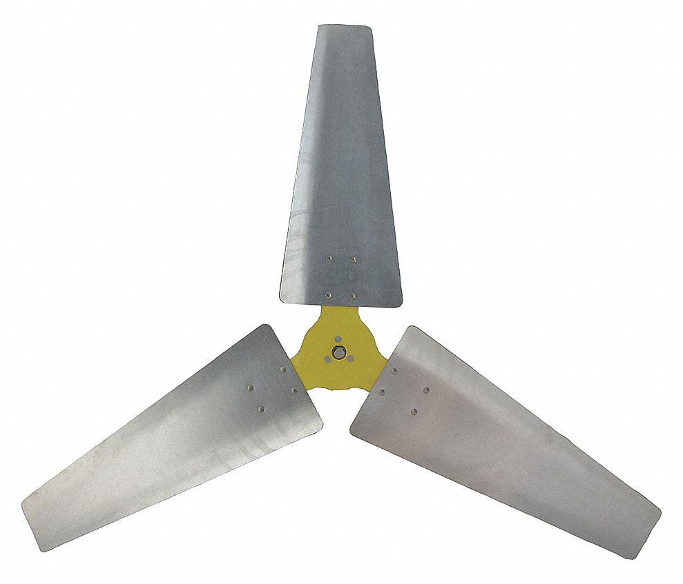 BLADE PROPELLER, 42 IN PROPELLER DIAMETER, ⅝ IN BORE DIAMETER, 3 BLADES, ALUMINUM