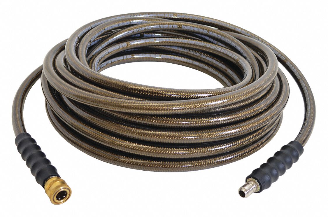 Cold Water Hose: 3/8 in Hose Inside Dia., 150 ft Hose Lg, Polyurethane, 3/8 in x 3/8 in Fitting Size