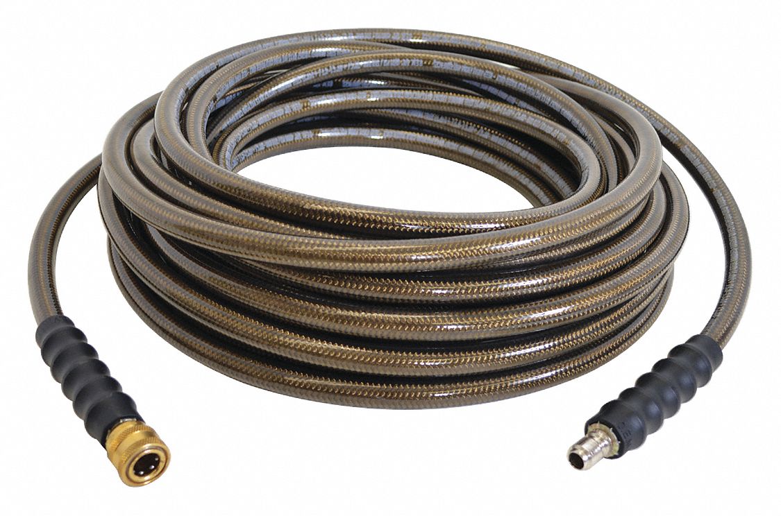 Cold Water Hose: 3/8 in Hose Inside Dia., 150 ft Hose Lg, Polyurethane, 3/8  in x 3/8 in Fitting Size