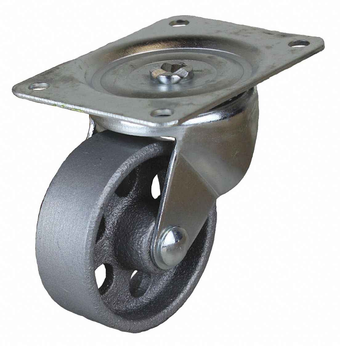 GRAINGER APPROVED Standard Plate Caster 4 in Wheel Dia., 250 lb, 5 in