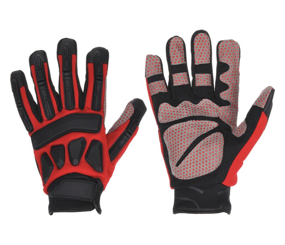 CONDOR Guantes Resistentes a Cortes, 3, Rojo/Negro - 33J483 | 33J483 ...