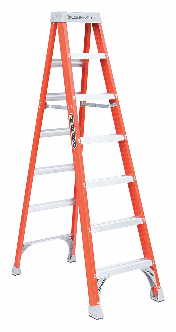 LOUISVILLE, 7 ft Ladder Ht, 6 Steps, Stepladder - 33J664|FS1507 - Grainger