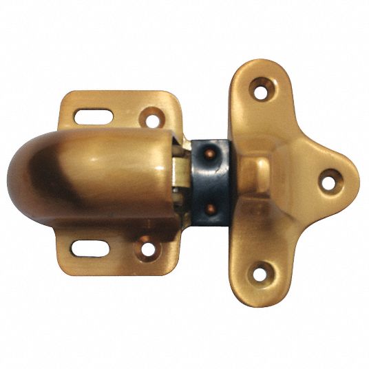 GRAINGER APPROVED Automatic Door Holder/Stop, Satin Bronze 33J789