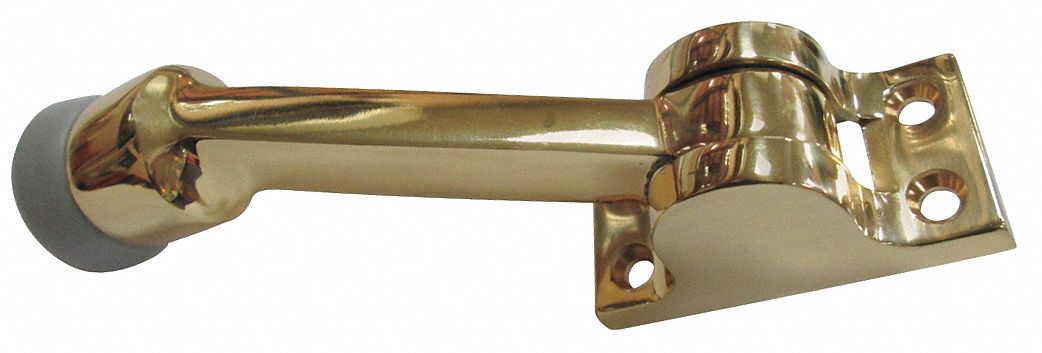 Lever Door Holder Pol Brass Solid Brass
