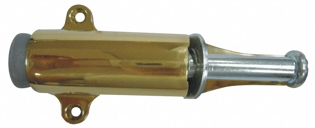 Plunger Door Holder Pol Brass Sld Brass